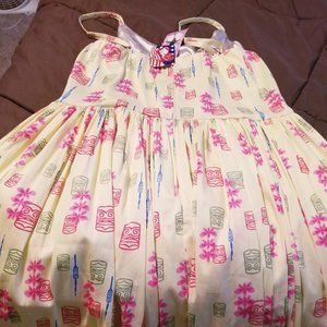 NWT Yellow Tiki Print Jenny  - Unicorn!!